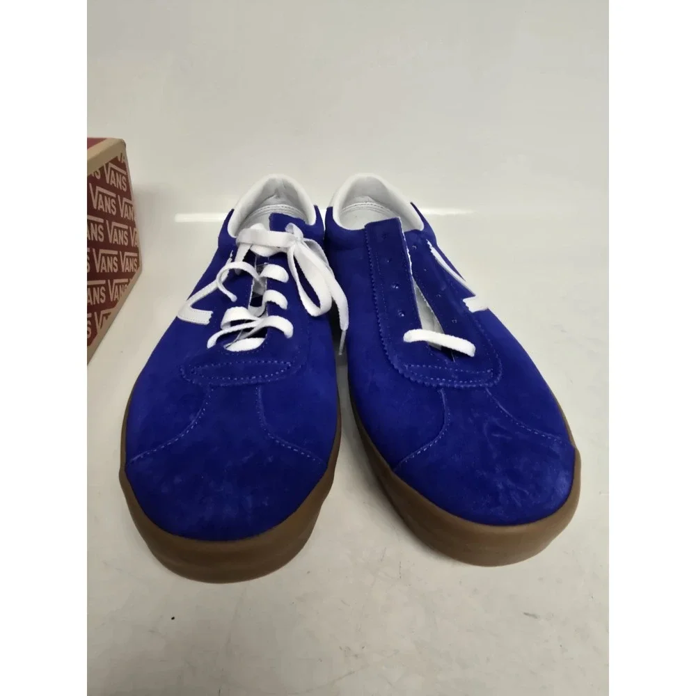 Vans Track Sports Low Blue White Gum Suede Sneakers VN000CTDCJF1 Mens 12